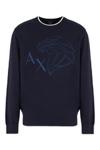 AX Eagle Logo Pullover Sweater